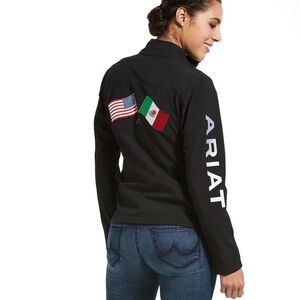 Ariat Women Black USA/MEX Softshell Jacket